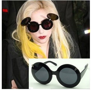 Ladygaga同款米奇眼镜翻盖眼镜圆墨镜太阳眼镜M008信息