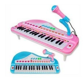 37键多功能电子琴带麦克风儿童音乐玩具送电源电池益智玩具信息