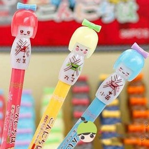 韩国文具批发2096中性笔可爱日本娃娃/中性笔5535信息