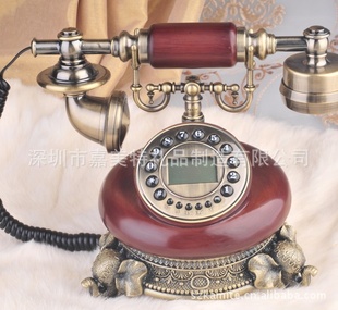 厂家直销仿实木复古电话机木纹仿古电话家居礼品老式电话3110A信息