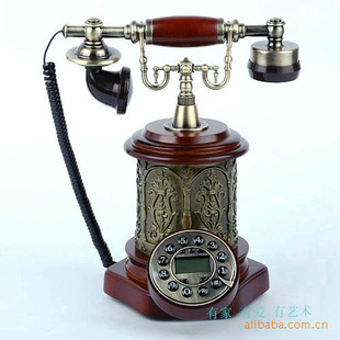 欧式铁艺仿古电话机实木电话带来显有神电话机信息