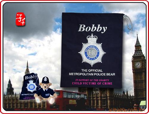 批发英国警察全银丝线刺绣礼品包袋泰迪熊礼品袋信息