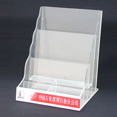 深圳厂家生产高档办公桌面三层资料文件柜亚克力收办公资料纳盒信息