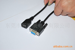 DB9PIM-USBF/M.COMRS232串口转USB线,内置转换芯片D-SUB线信息